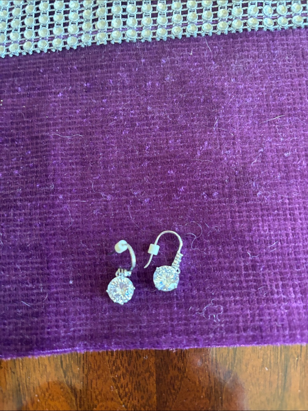 Classic Round Cut Moisonate Drop Earrings - White gold